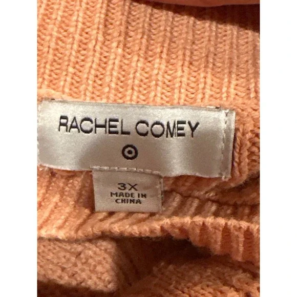 Rachel Comey x Target Textured Knit Sweater Womens 3X Peach Salmon Chunky - Picture 3 of 8